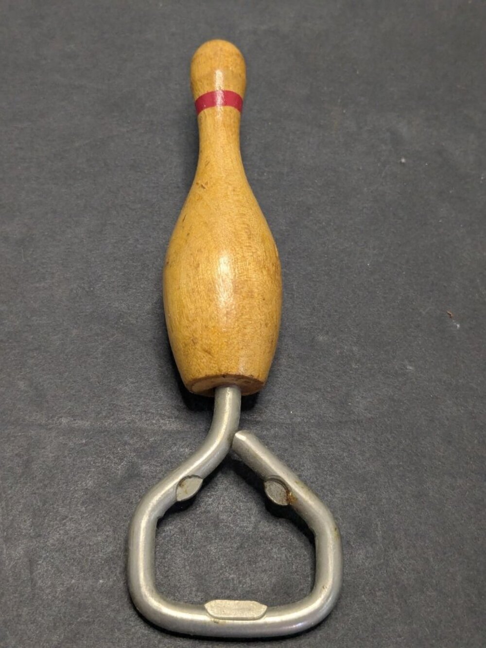 Vtg. Bowling Pin Wooden Bottle Opener Beer Pull Church Key Breweriana Retro 6 "